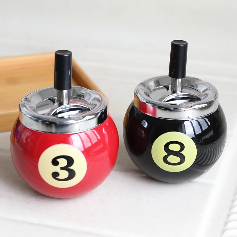 

Ashtray Bar Home Billiards Unique Iron 8 Ball Ashtrays Home and daily necessities, office hotel gifts