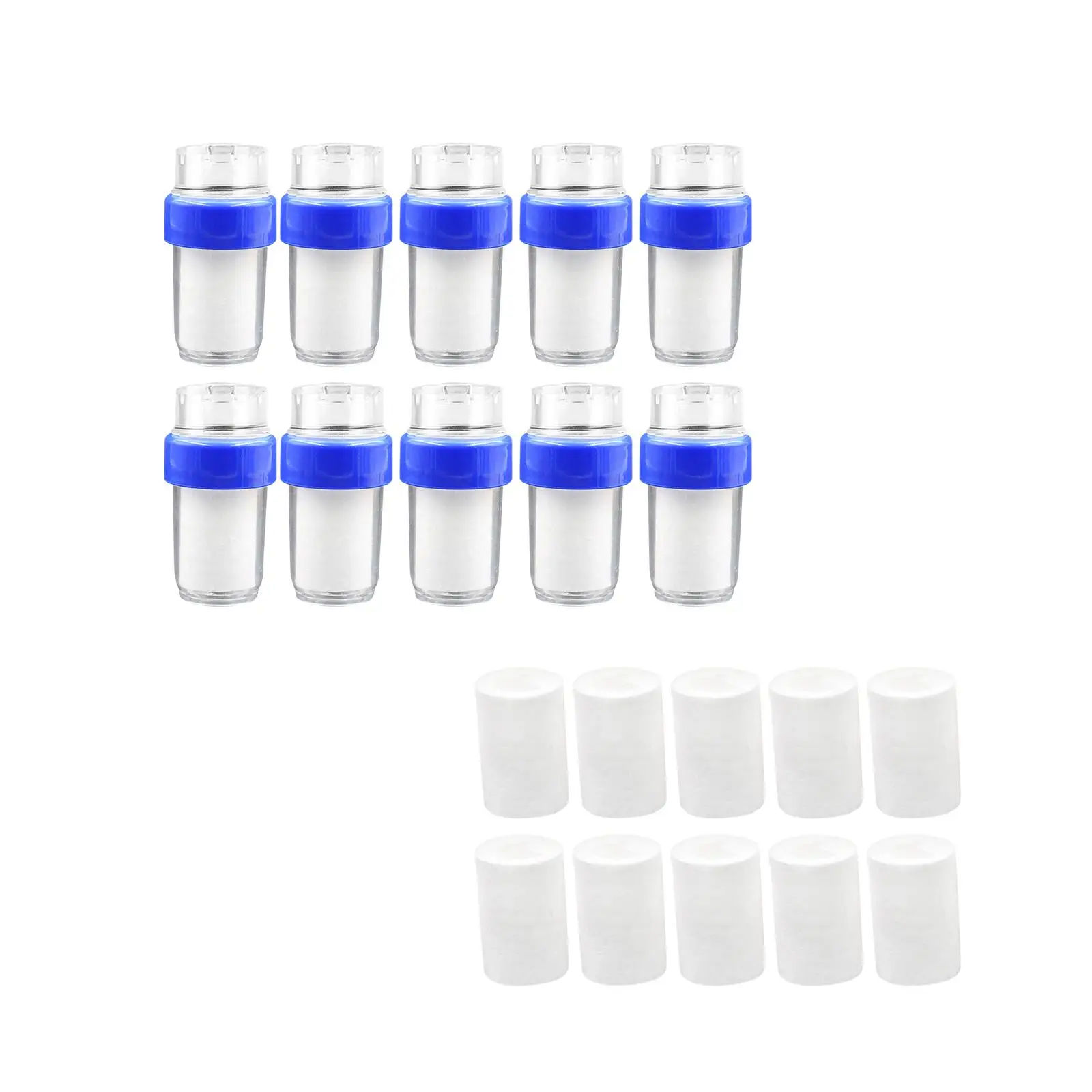 10 ชิ้นก๊อกน้ํากรองฝักบัวอุปกรณ์ทดสอบคุณภาพน้ําสําหรับห้องครัวห้องน้ํา