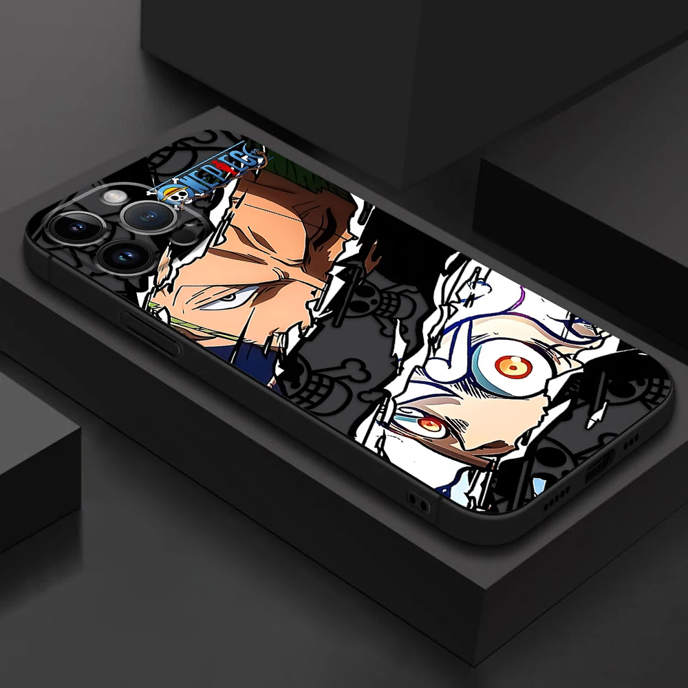 One Pieces Anime Phone Case for Apple iPhone 15 16e 17 Pro XS Max 13 14 Plus XR SE 12 11 Pro plus Matte