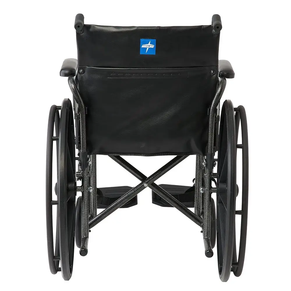 Cadeira de Rodas para Adultos com Braços Ajustáveis e Descanso para Pernas Retrátil; Assento de 18 Polegadas