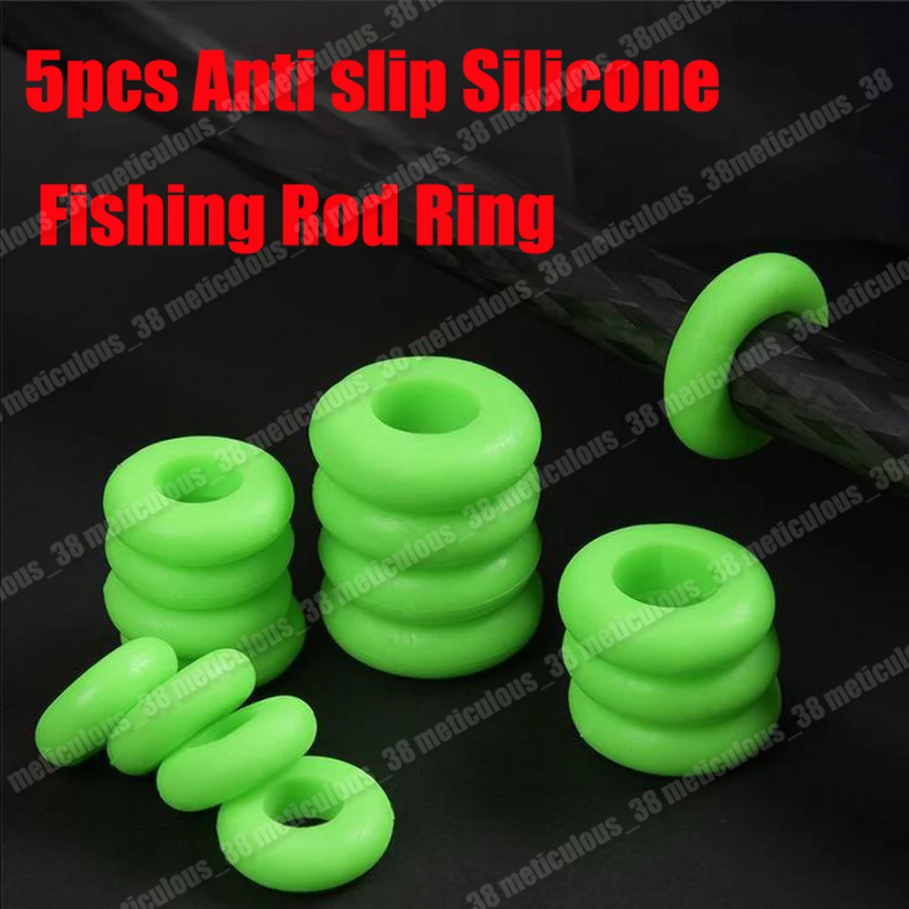 

5pcs Waterproof Elastic Anti-slip Rod Stop Rings Fishing Accessories Durable Fishing Rod Ring Set for Enhanced Grip And Control