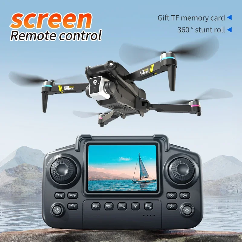 K13 MAX RC Drone Professinal 8K Telecamere HD WIFI FPV Altezza Tenere Gesto Fotografia Quadcopter Schermo Telecomando Giocattoli Regali