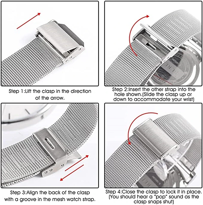 ไม่มีช่องว่าง Milanese สําหรับ Samsung Galaxy Watch 5 Pro 45 มม./4 คลาสสิก 42 มม.46 มม.ตาข่ายโลหะสําหรับ Galaxy Watch 5/4 40 มม./44 มม.