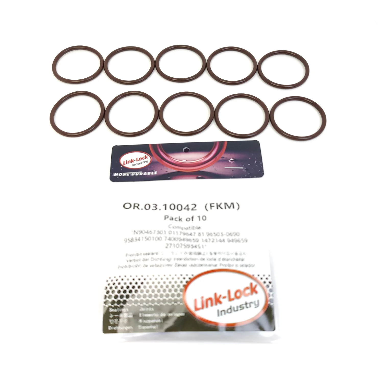 

10PCS OR.03.10042 FKM Viton Sealing O-Ring Kit of Spark Plug Sleeve N90467301 01179647 81.96503-0690 95834150100 7400949659