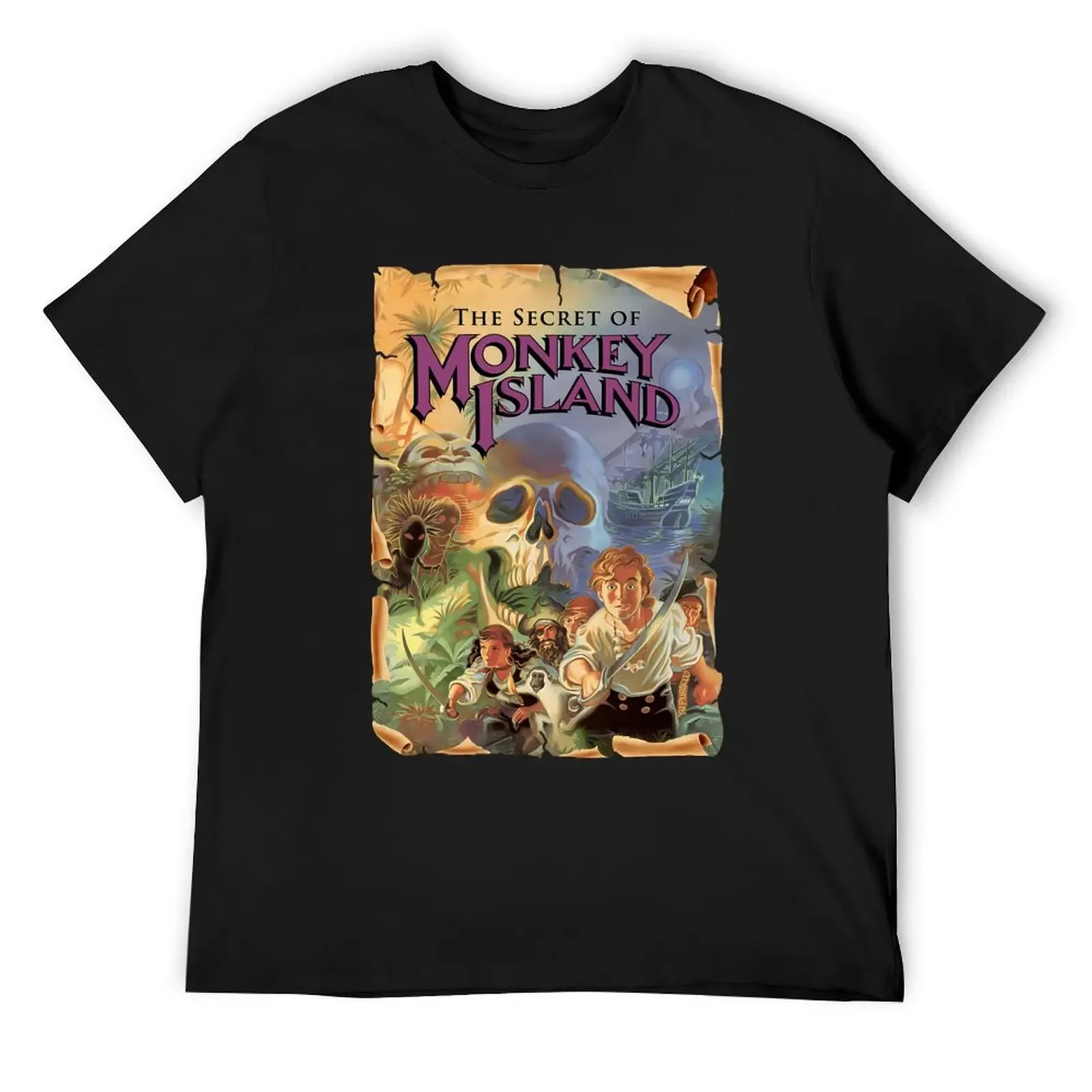 

Футболка «Секрет остров обезьян» больших размеров, одежда в стиле аниме, спортивные фанаты, забавные футболки с мемми, футболки-тяжеловесы для мужчин