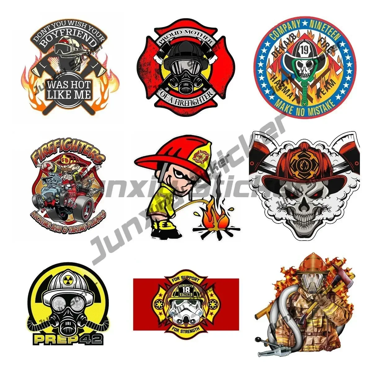 Firefighter Decal Cross Helmet Axe Firefighter Decal Car Accessories Stickers Rv Windows Sunscreen Stickers Motorcycle Emblem