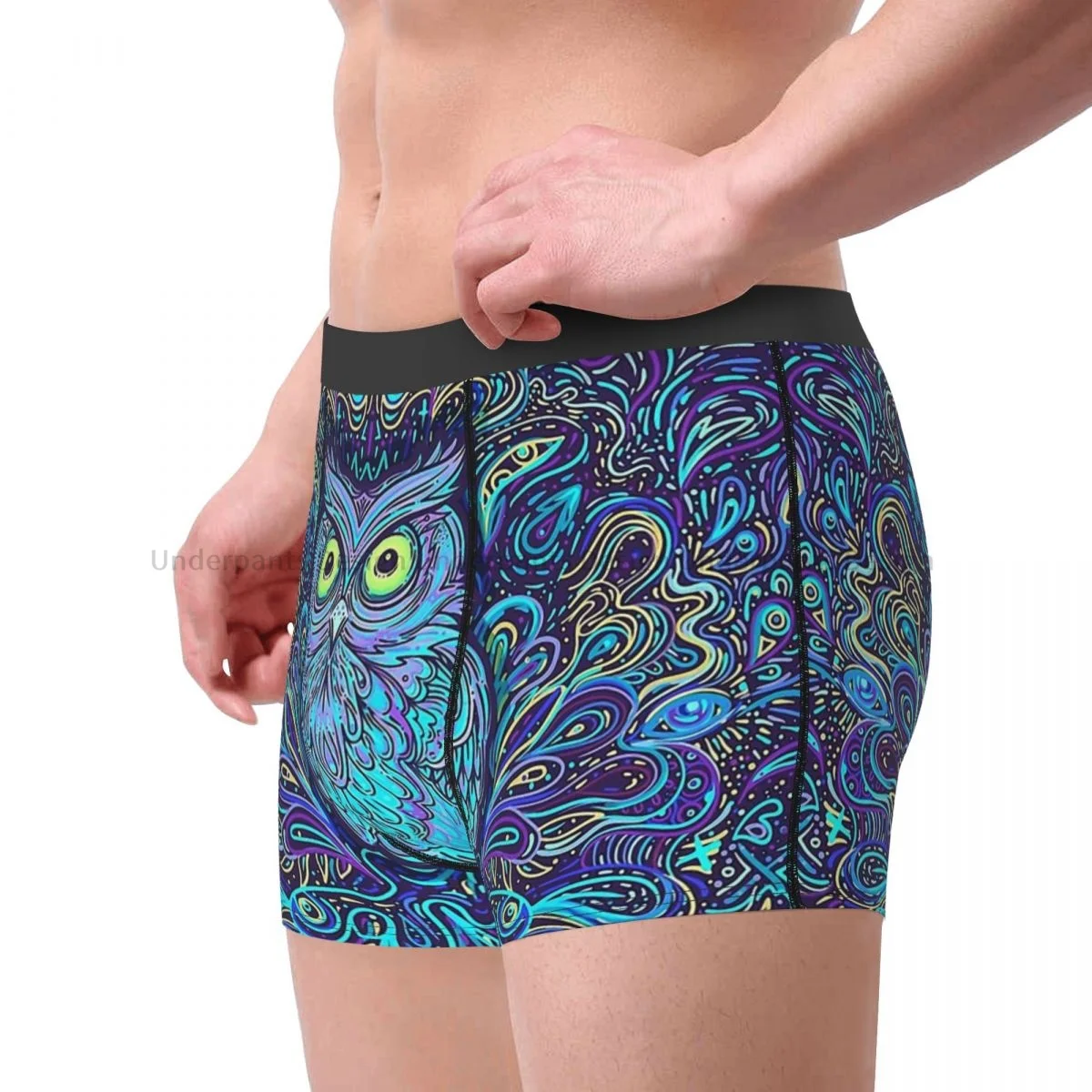 Bohemian Mystical Night Owl Underpants Breathbale Panties Men's Underwear Comfortable Shorts Boxer Briefs