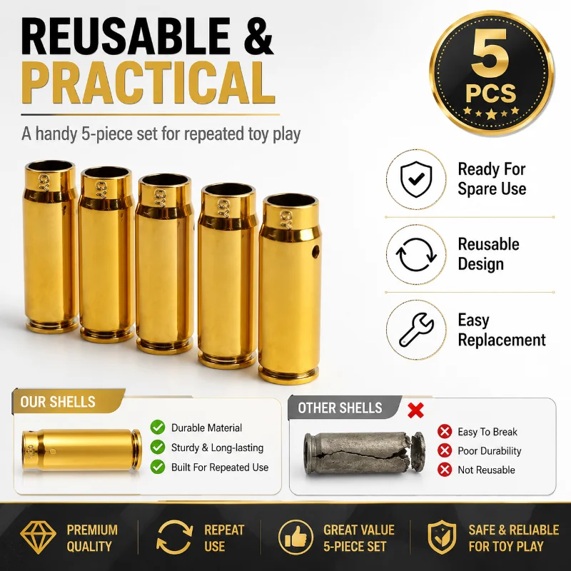 Hobby Model Display Fittings Gold Plastic Simulation Ejecting Shells Multi-size Box