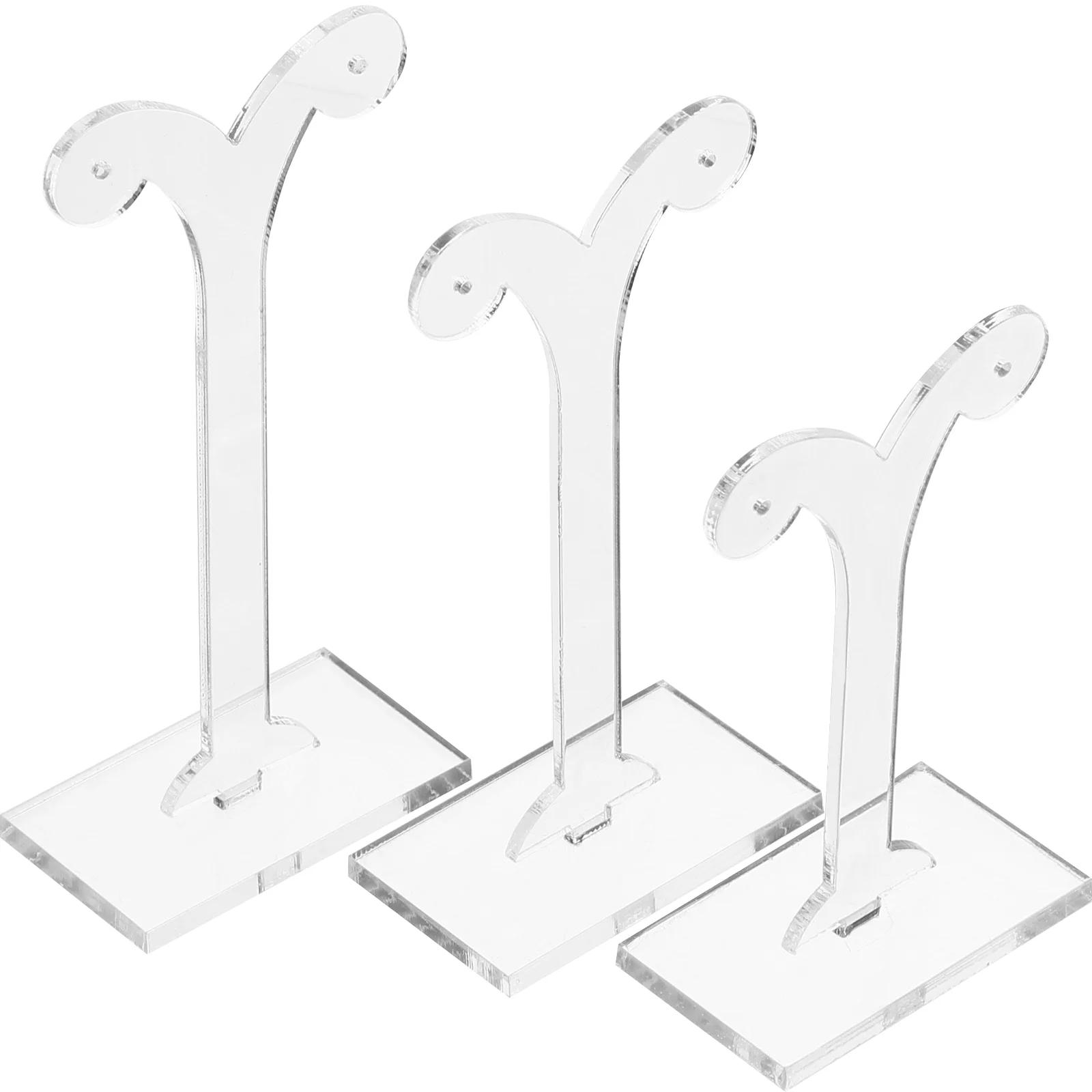 3 Pcs Bean Sprouts Display Stand Hanging Earrings Rack Shelves Storage Box Holder Acrylic Drop Organizer