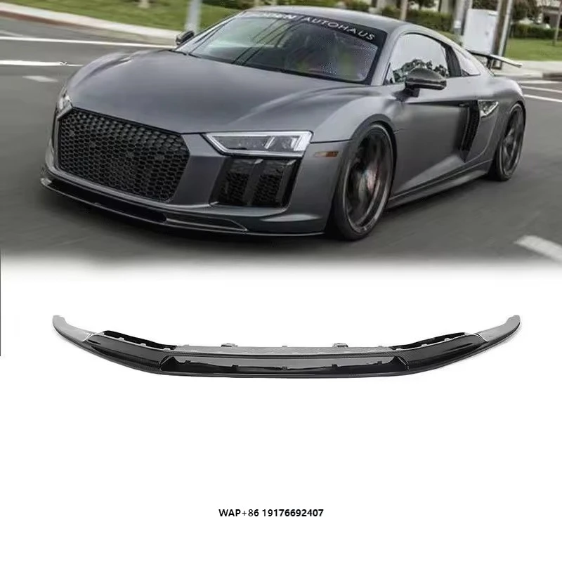 

2016-2018 forAudi R8 V Style Carbon Fiber Front Bumper Lip Splitter New Condition Fit