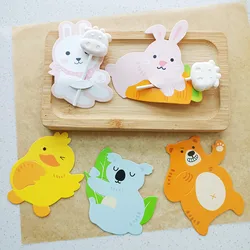 Lollipop Package Paper Cards Cartoon Animals Candy DIY Birthday Party Children's Day Cupcake Topper Decoration 20pcs/50pcs