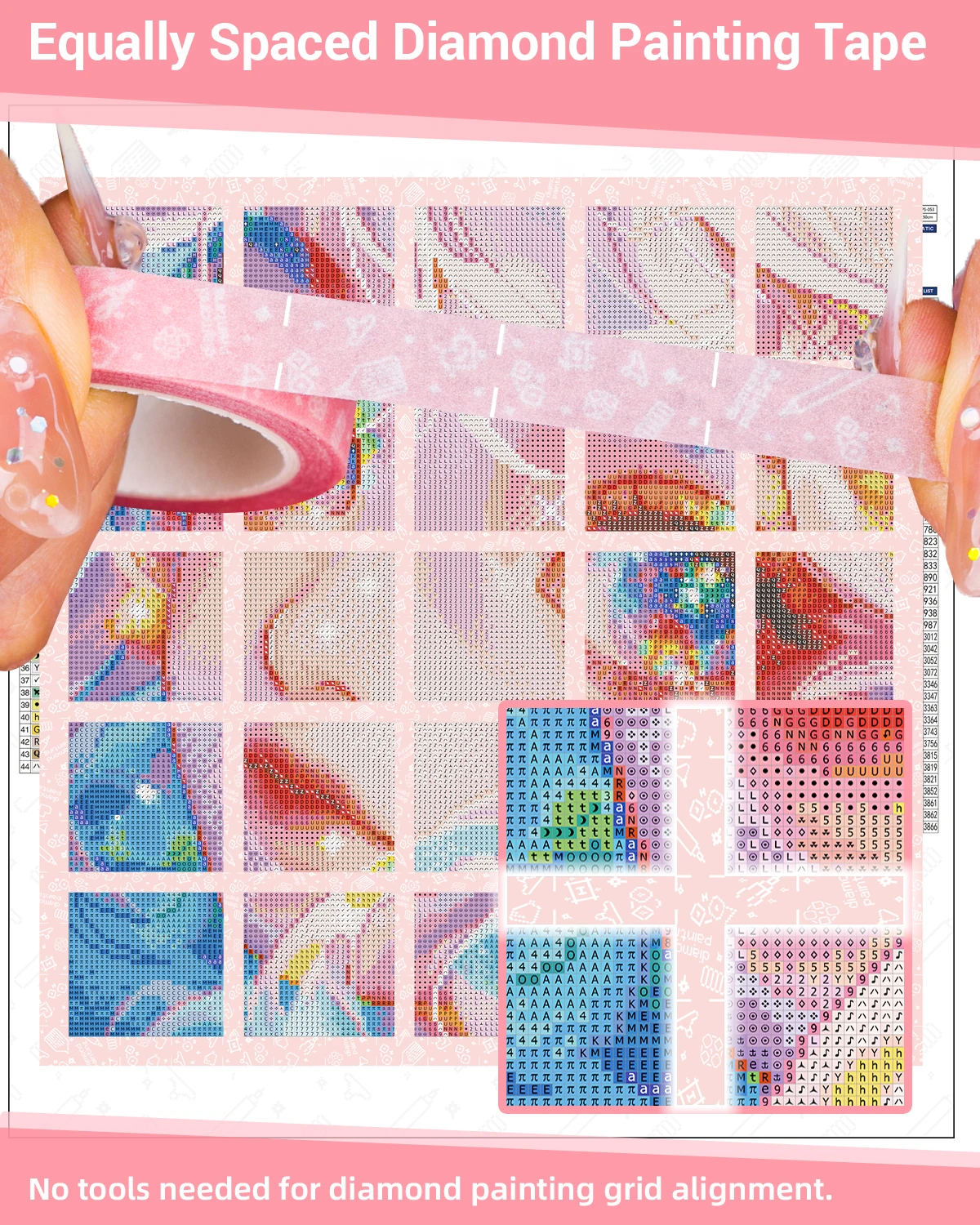 12pcs Diamond Painting Tape Diamond Art Accessories and tools, Diamond Painting Masking Tape, Diamond Art Supplies Pink Tape