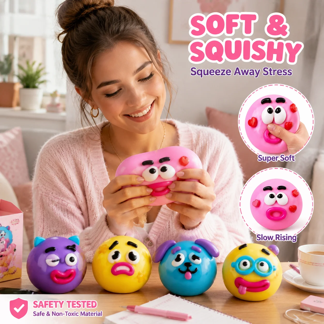 Weird Funny Ugly Cute Dog Squishy Toy Stretchable Soft Rubber Slow Rising Stress Relief Anxiety Release DIY Novelty Gift