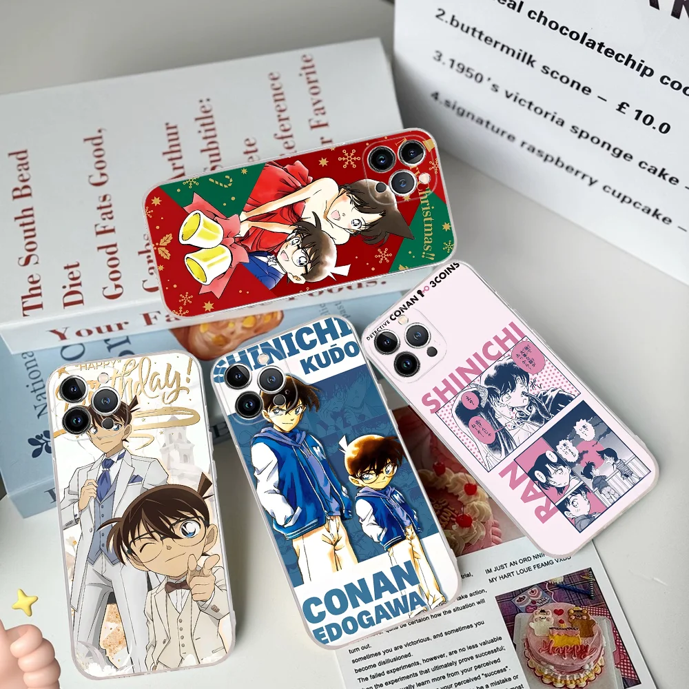 D-Detective C-Conan Phone Case for iPhone 16 15 8 7 6 6S Plus X SE XR XS 14 11 12 13 Mini Pro Max Mobile Case