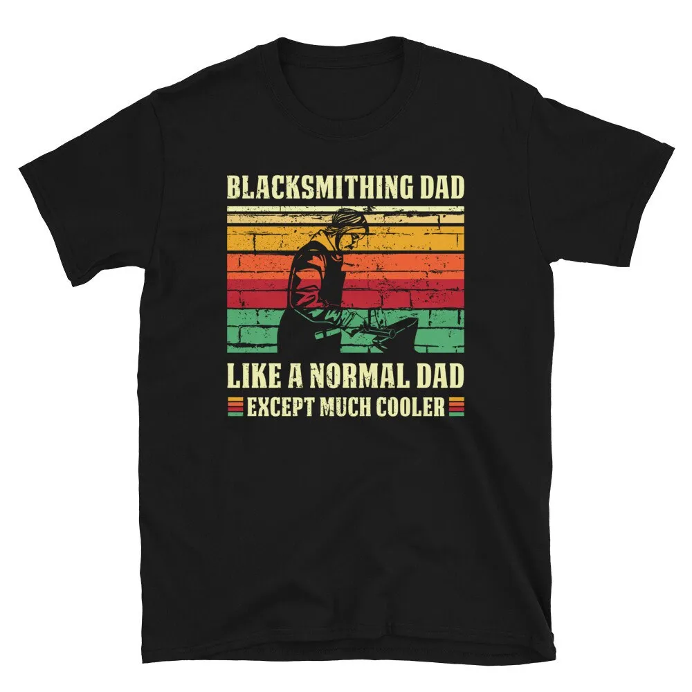 Retro Style Blacksmith Dad T Shirt Blacksmithing Forge Anvil for