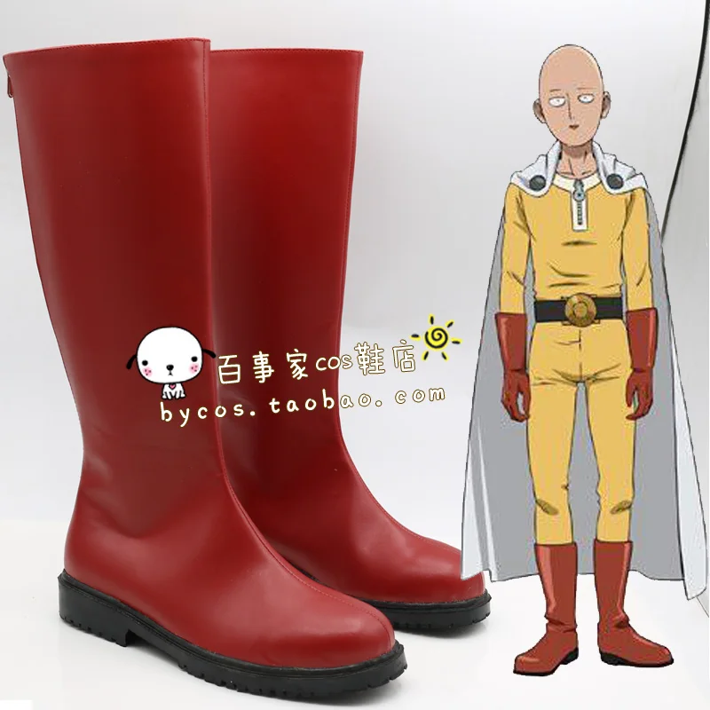 Chaussures de Cosplay One Punch Man Saitama pour adultes, chaussures de héros jaunes, fête de Cosplay