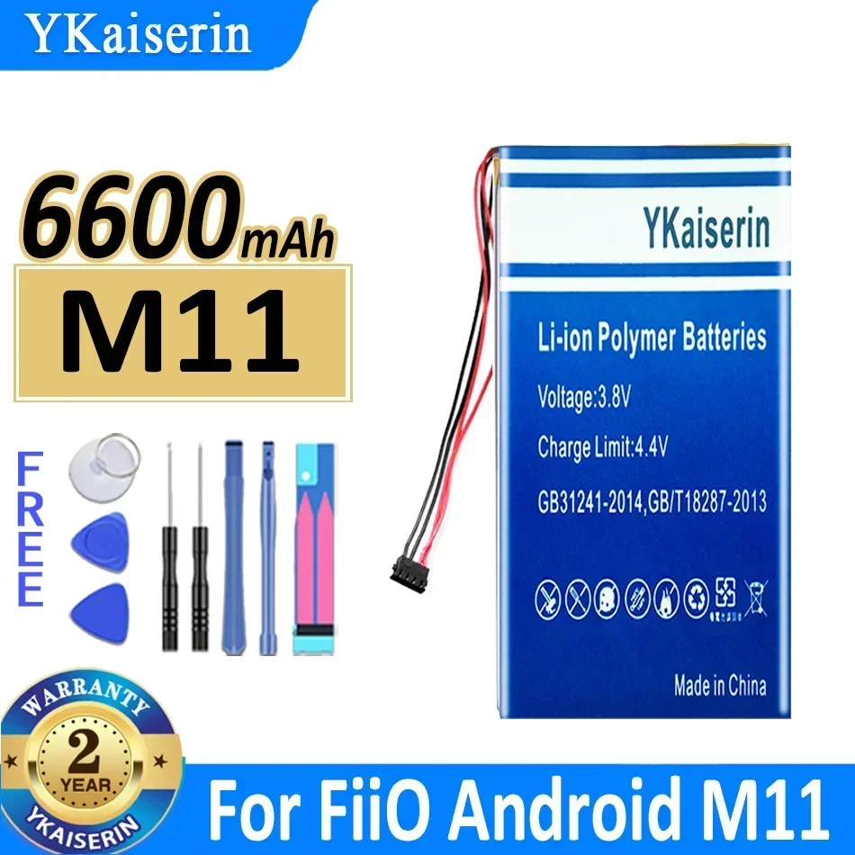 

Аккумулятор YKaiserin 6600 мАч для FiiO Android M11 Pro HIFI Music MP3-плеер, аккумуляторы