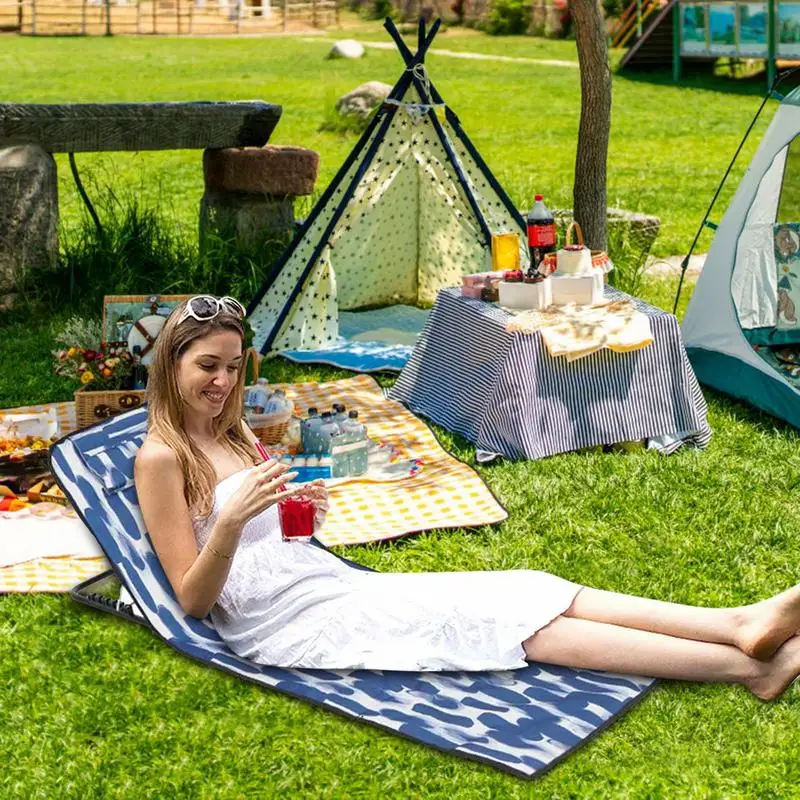 Składany fotel wypoczynkowy |   Krzesło do opalania na plaży |   Łóżeczka do spania dla dorosłych 5-pozycyjne szezlongi Przenośne łóżeczko na