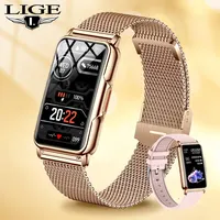 LIGE-reloj inteligente para mujer, accesorio de pulsera resistente al agua IP67 con pantalla táctil, Bluetooth, llamadas, seguimiento de actividad deportiva