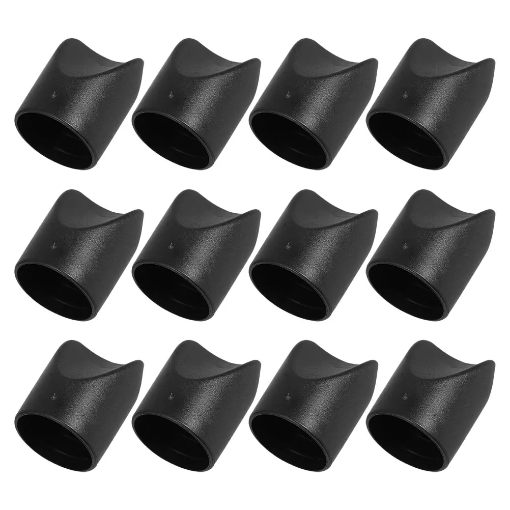 

12pcs Folding Chair Stabilizer Caps V-Shaped Non-Slip 7/8 Inch Black End Plugs Heavy Duty Nylon Wear Resistant Replacement Tips