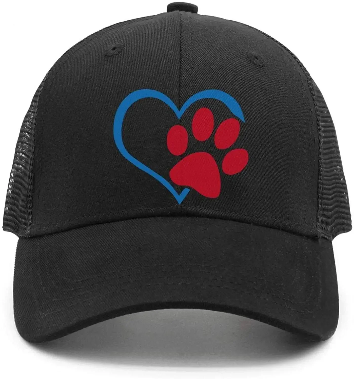 

Love Paw Print Unisex Baseball Cap Adjustable Trucker Hat