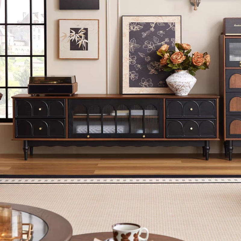 الفرنسية الرجعية التلفزيون تقف خزانة خشبية صلبة العتيقة الجدول الفاخرة من الأرض إلى السقف تلفزيون خزانة الدولاب Avec Tv الأثاث المنزلي