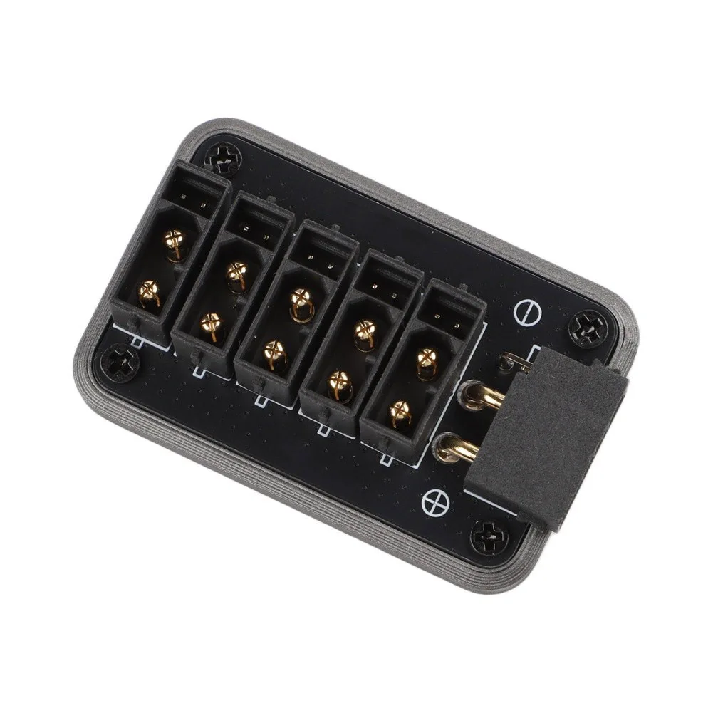5 Way Power Distribution Board 50A With Dual For XT30 Input Output For RC Model Robot Car Boat DIY PCB Black