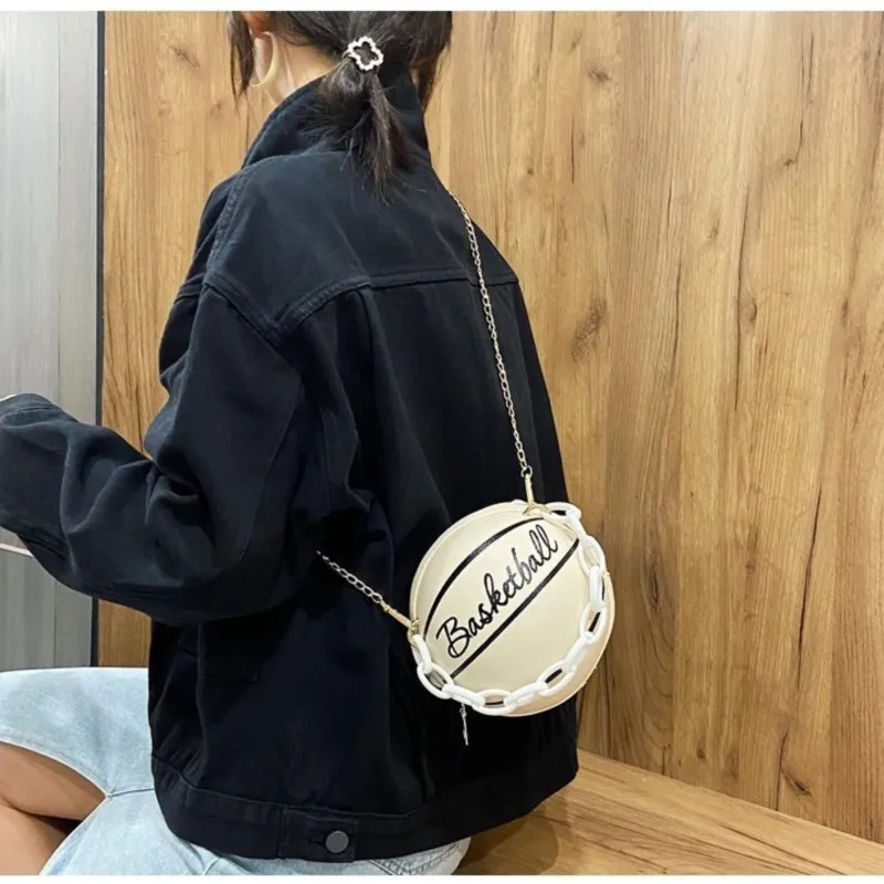 Hot Selling Ladies Spherical Bag Personality Basketball Bag New Shoulder Messenger Bag Korean Round Bag Women\'s Bag