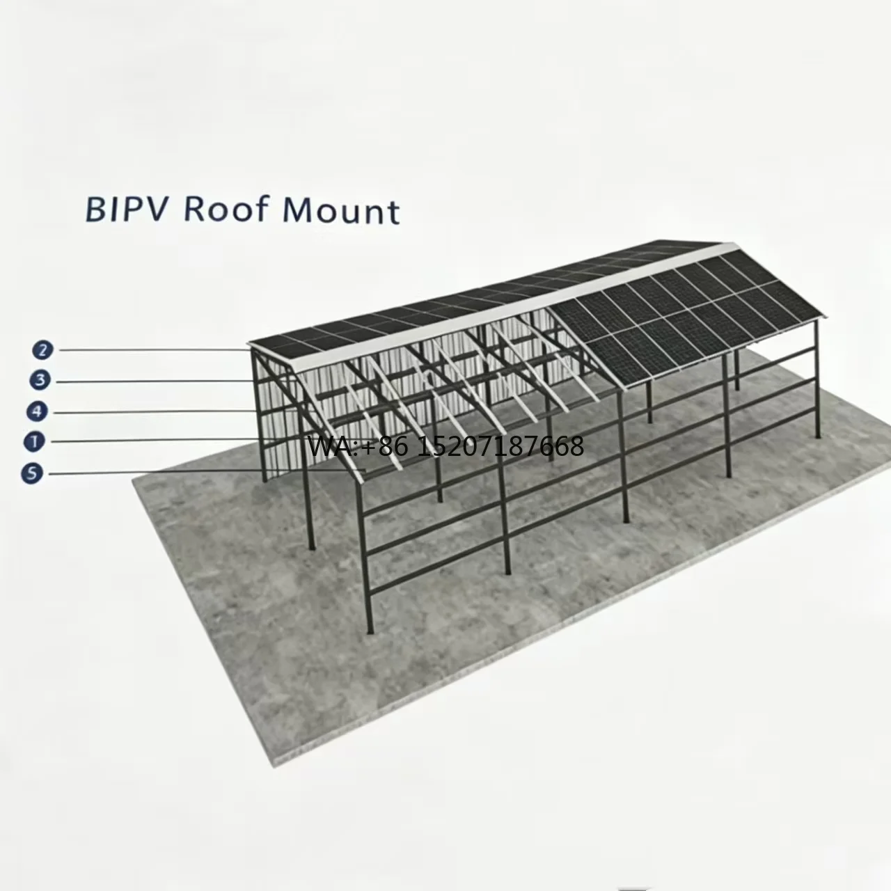 Corrosion-Resistant Hot-Dip Galvanized Aluminum Easy 10-Min Installation Bipv Roof Mount Customizable Negotiable 0-30 Tilt