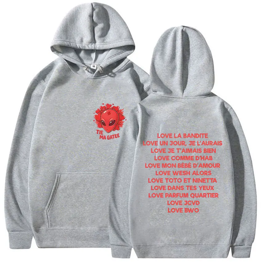 الفرنسية الراب يوليو جولة الحب لا بانديت 2025 المشجعين هوديي رجل امرأة خمر المتضخم البلوز Y2K الهيب هوب القوطية طويلة الأكمام هودي #5