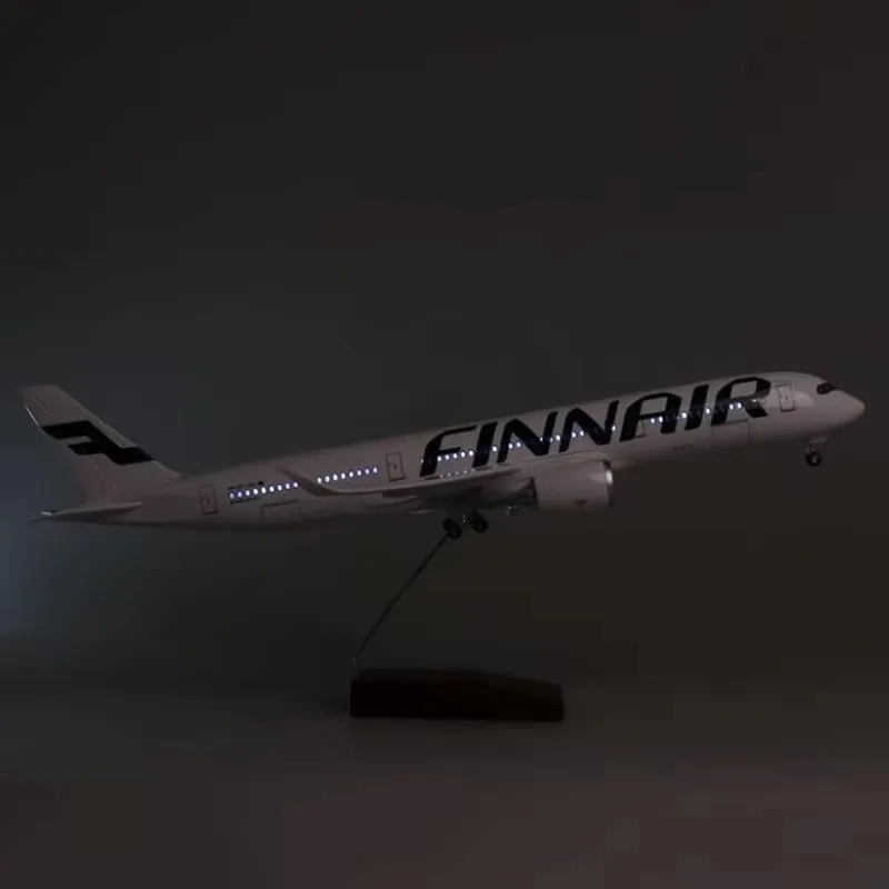 1/142 Scale 47CM Model Northern Europe FINNAIR Airline Diecast Resin Airplane Airbus A350 Collection Display Gifts Decoration