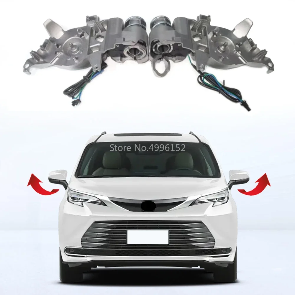 For Toyota Sienna XL40 2021-2023 Car Side Mirror Folding Kit Rearview Mirror Folding Motor Engine Electric Power Mirror Fold