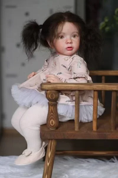 Customized Limited Supply 24inch Reborn Baby Doll Lottie With Hand-Rooted Hair Already Finished Doll with different dress