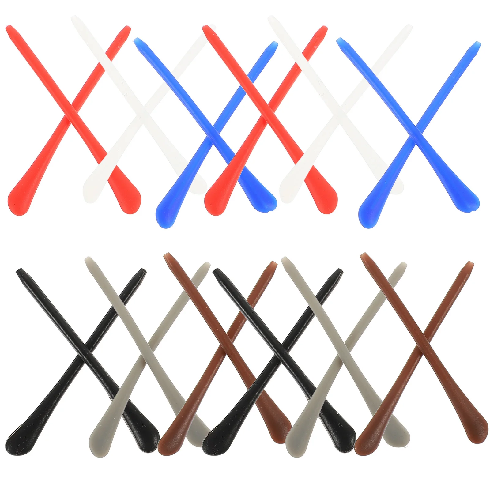 

12Pairs Eyeglass End Tips Silicone Glasses Ear Cushions Anti-Slip Practical Glasses Retainers for Running Climbing Cycling