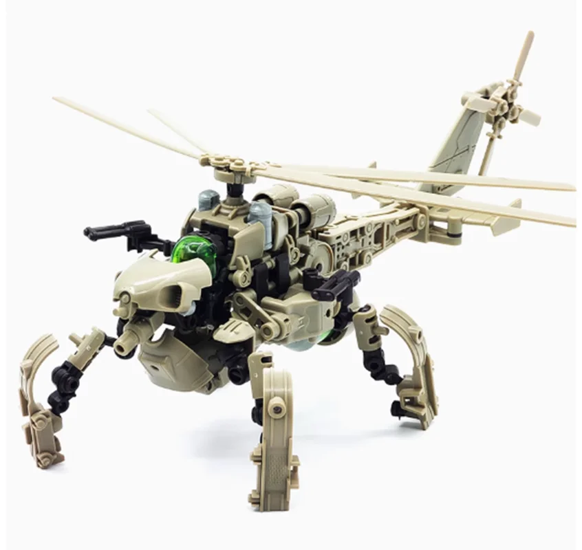 RIHIO MM010 Infinite Profound Series 1:60 Scale  Dragonfly Helicopter National Creative Transformation Toy Mech Model