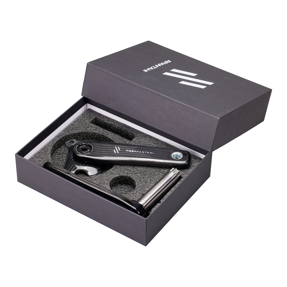 Rennrad-Kurbelgarnitur aus Kohlefaser 165/167,5/170/172,5mm Faltbare Fahrradkurbel BCD 110 Titanlegierung Achse 24mm Für Shimano Kurbeln – Detail 6