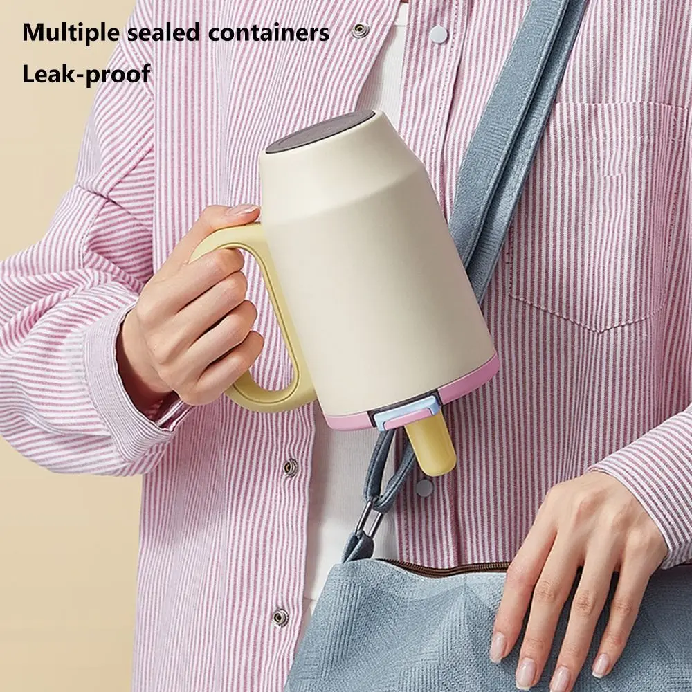 

Дорожный чайник, соломенная изолированная чашка, портативный дорожный чайник большой емкости, 680 мл, термоудерживающая кофейная чашка из нержавеющей стали