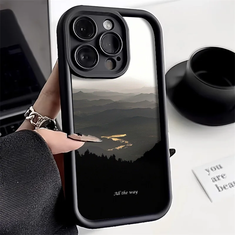 

Чехол для телефона с пейзажем для iPhone 11 12 13PROMAX 14 15 16 PLUS 17AIR PROMAX противоударный чехол