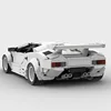 MOC-57851 Countach 화이트 하이퍼 카 슈퍼 레이싱 카 모델 빌딩 블록 장난감, 생일 선물, LP5000 QV 2