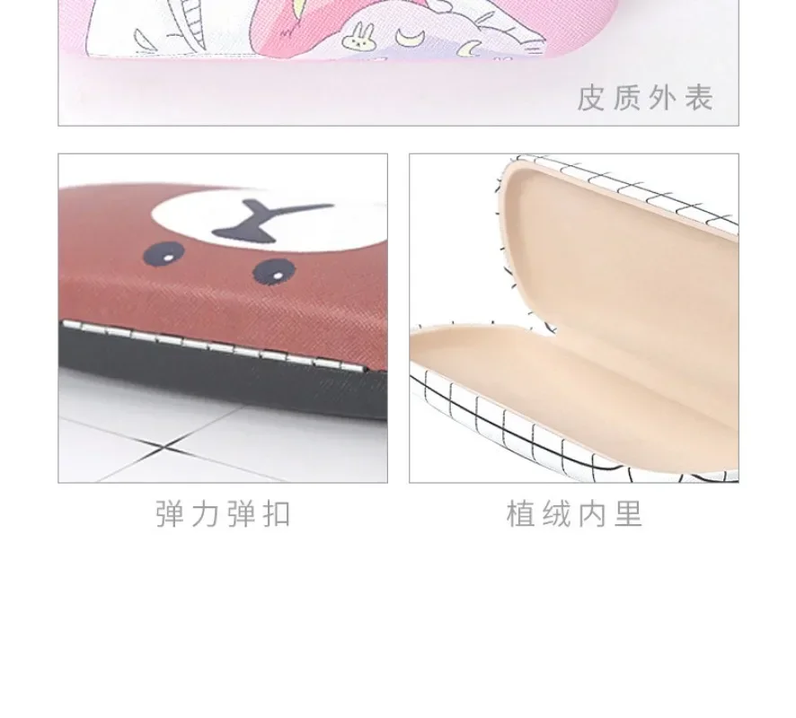 Sailor Moons 안경 상자 만화 애니메이션 인쇄 하이 엔드 가죽 안경 케이스 안티 스트레스 편리한 소녀 보관 상자 선물