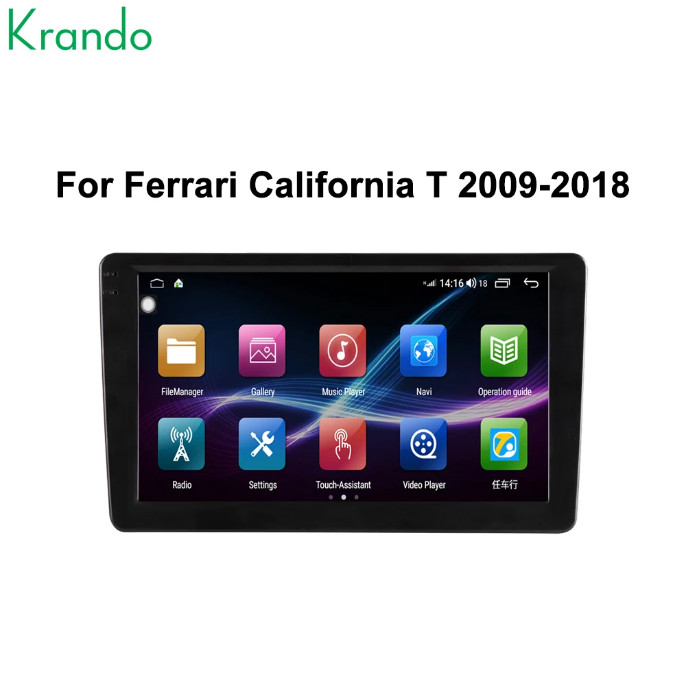 Krando 9 بوصة أندرويد السيارات NBT الملاحة Carplay لفيراري كاليفورنيا T 2009-2018 السيارات لتحديد المواقع والملاحة