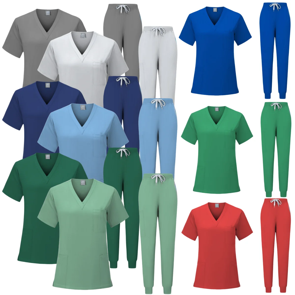 Unisex Multicolor Uniformes Médicos, Uniformes Hospitalares, Scrubs Set, Enfermeiros Acessórios, Clínica Odontológica, Salão de beleza Workwear