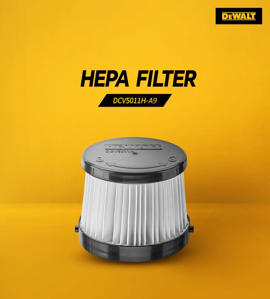 DEWALT Filter Element DCV5011H Suitable For DCV501LN Vacuum Cordless Handheld Vacuum Cleaner Washable and Reusable