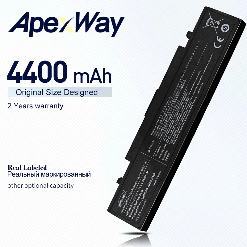 

Apexway 4400mAh Laptop Battery ForSamsung AA-PB9NS6B PB9NC6B R580 R540 R519 R525 R430 R530 RV511 RV411 RV508 R528 Pb9ns6b R730