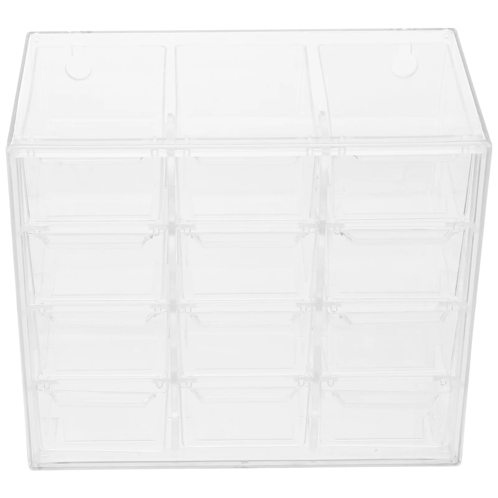 Boîte de rangement transparente, armoire de bureau, conteneur domestique, trousse de maquillage de bureau
