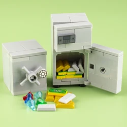 Anti-theft Safe Box Building Blocks City Accessories Purse Diamond Dollar Bills Gold Bar Silver Bars MOC Bricks Boy Toys 99563