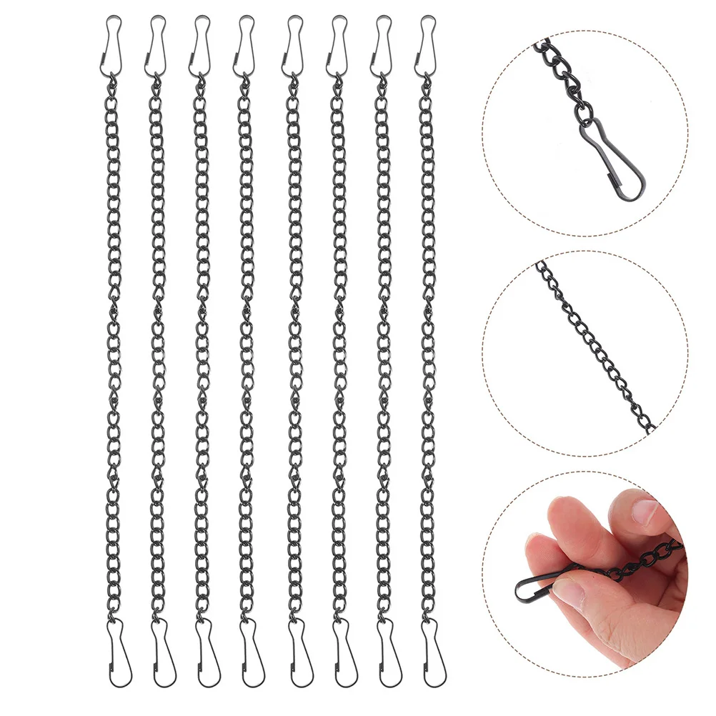 

20Pcs Black Metal Hanging Chains Durable Small Chain with Hook for Door Signs Plants Picture Hanging Chain Billboard Hangers