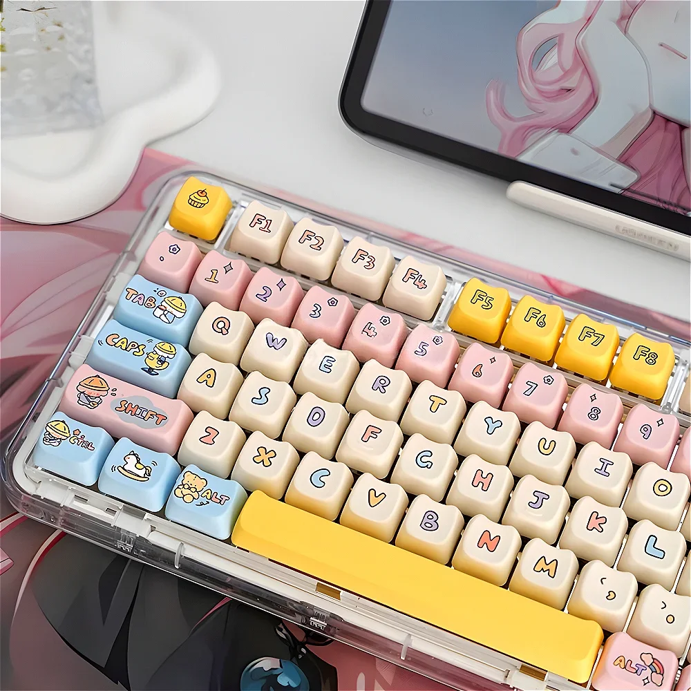 

MAO Kindergarten Puppy Key Cap PBT 138 Key Cute Dog Head Key Cap for 60/64/84/98/108 Mechanical Keyboard