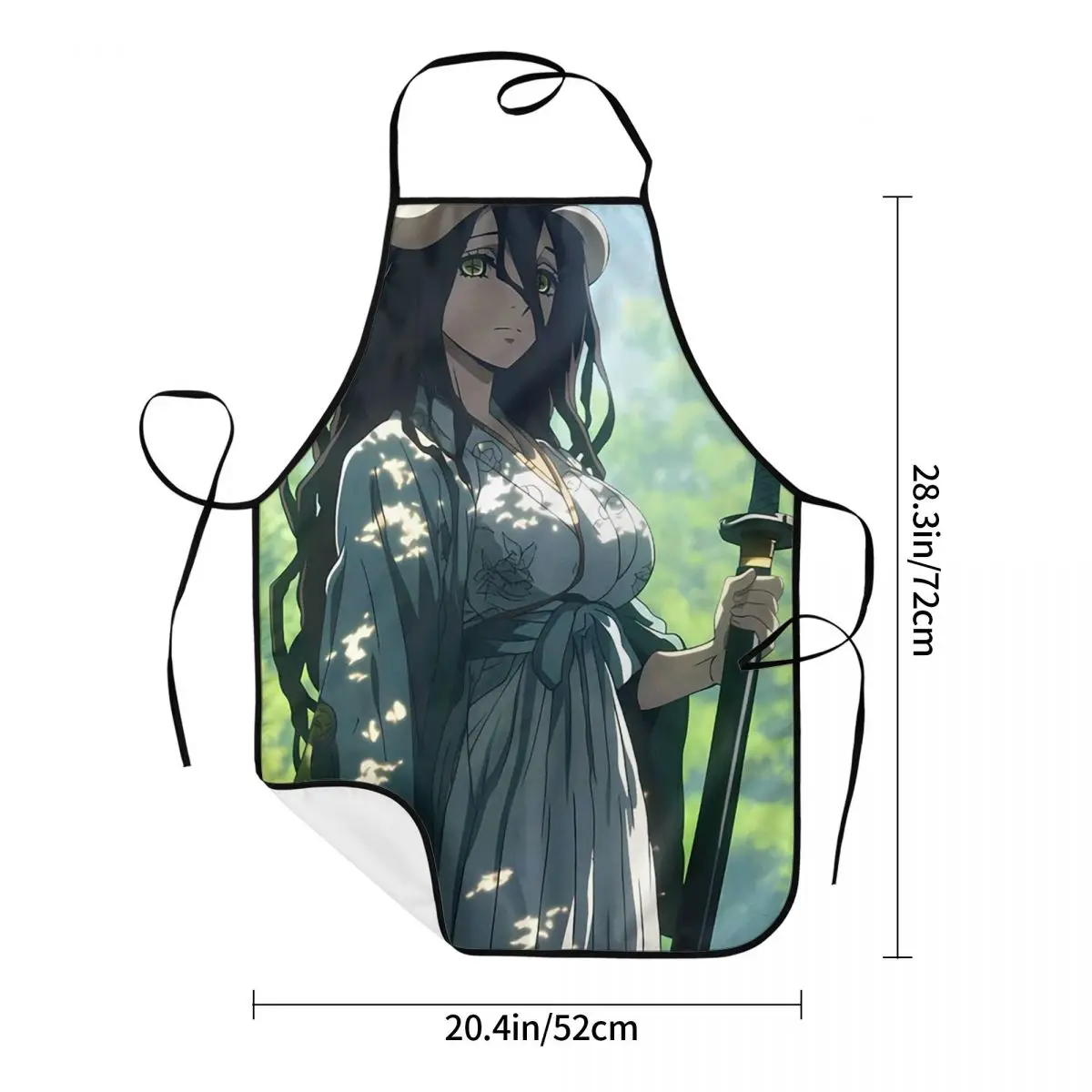 Adventure Anime Albedo Overlord Aprons Chef Cooking Tablier Sleeveless Bib Kitchen Cleaning Pinafore for Women Men Gardening