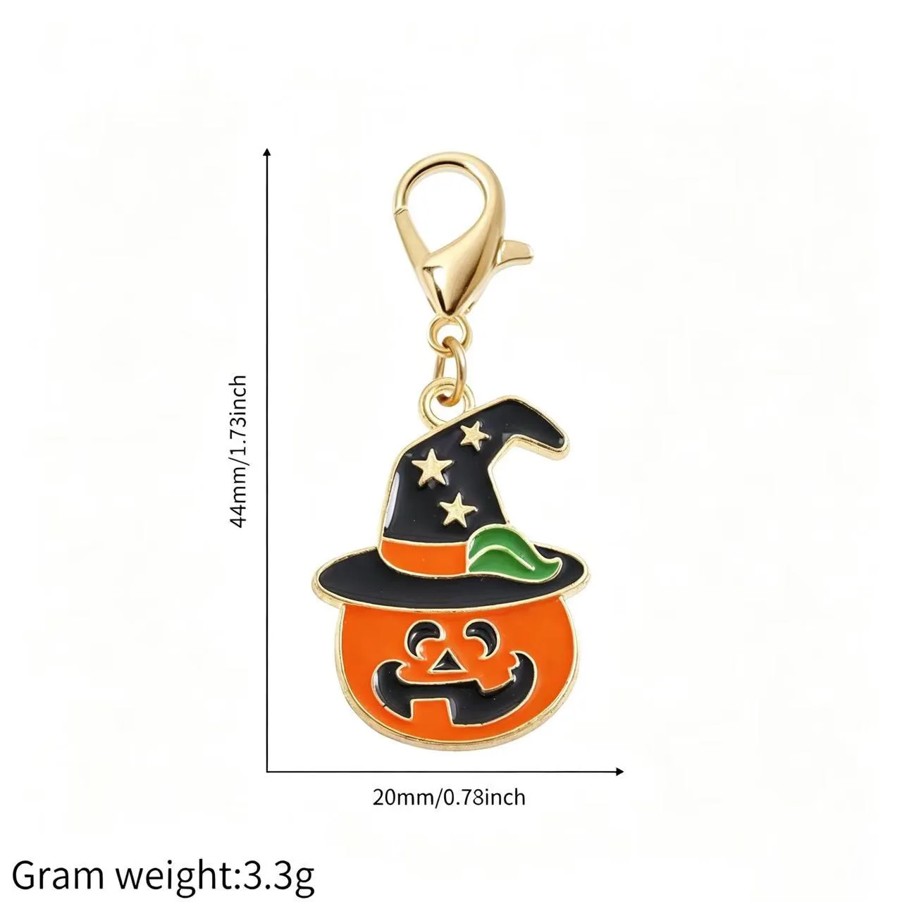 Halloween-Kürbis-Geist-Katzen-Anhänger mit Karabinerverschluss, Legierungs-Emaille-Taschenornament, Unisex-Rucksack-Accessoire, Partygeschenk – Detail 11